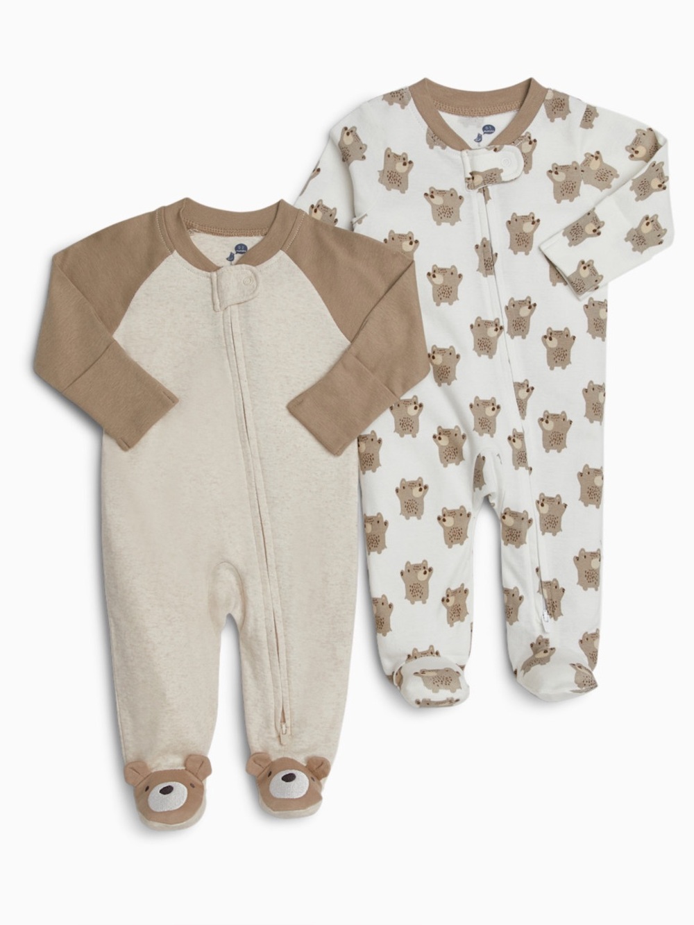 Organic Cotton 2-Way Zip Footie (2 Pack)